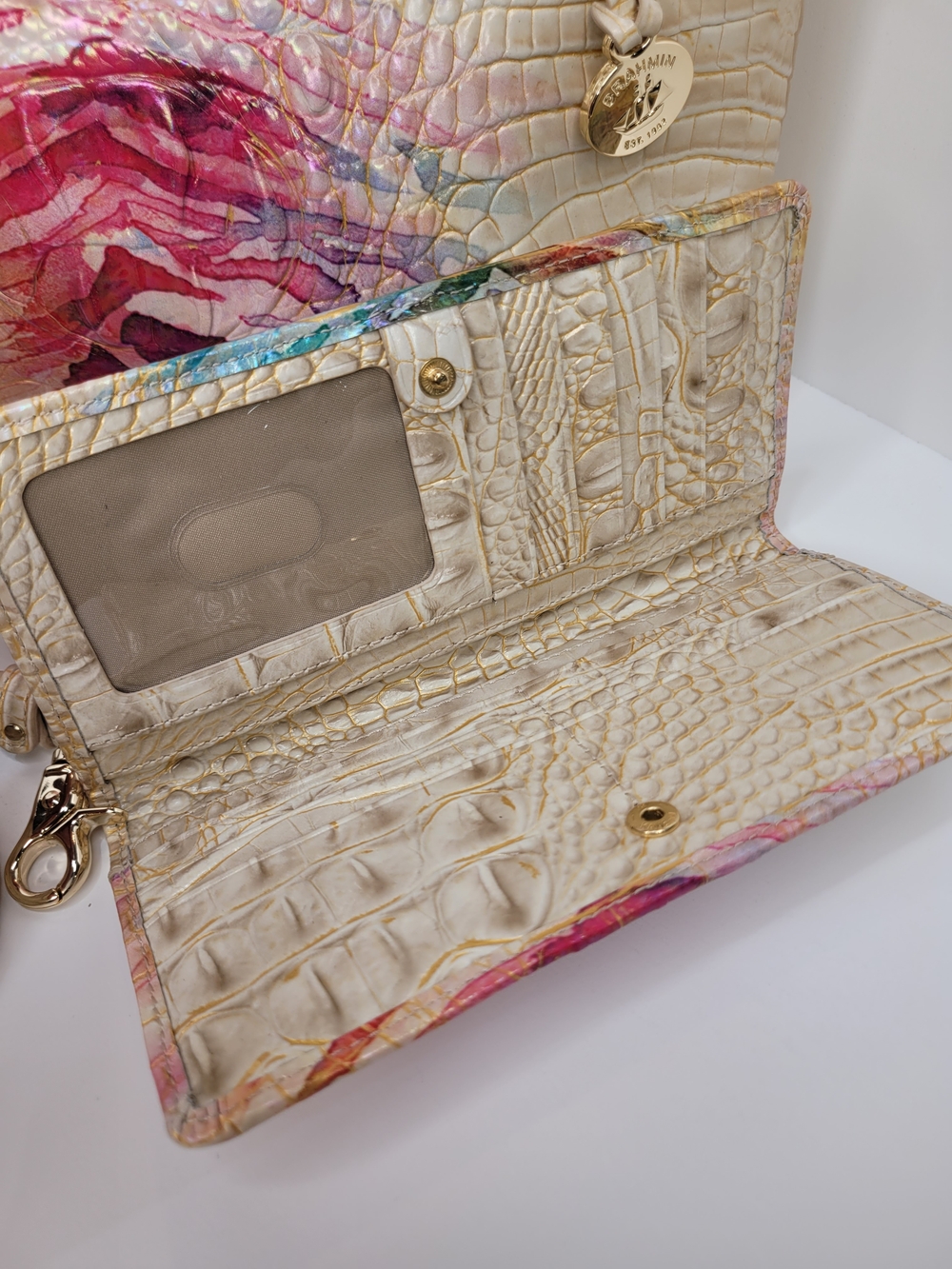 👉✨️ Brahmin Iridescent Entice Ombre Melbourne Duxbury Satchel Bag Wallet Set - Picture 7 of 15